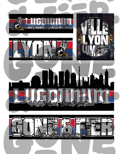 Stickers Lugdunum Gone & Fier inspirés de Lyon