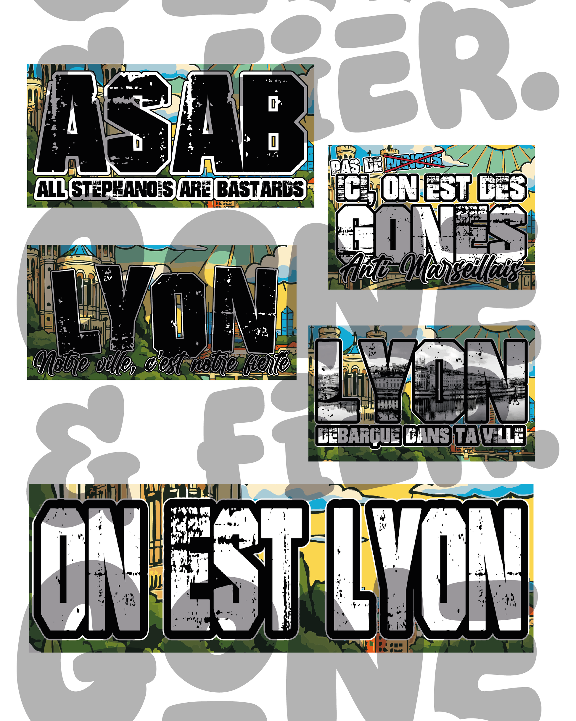 Stickers Summer Gone & Fier inspirés de Lyon
