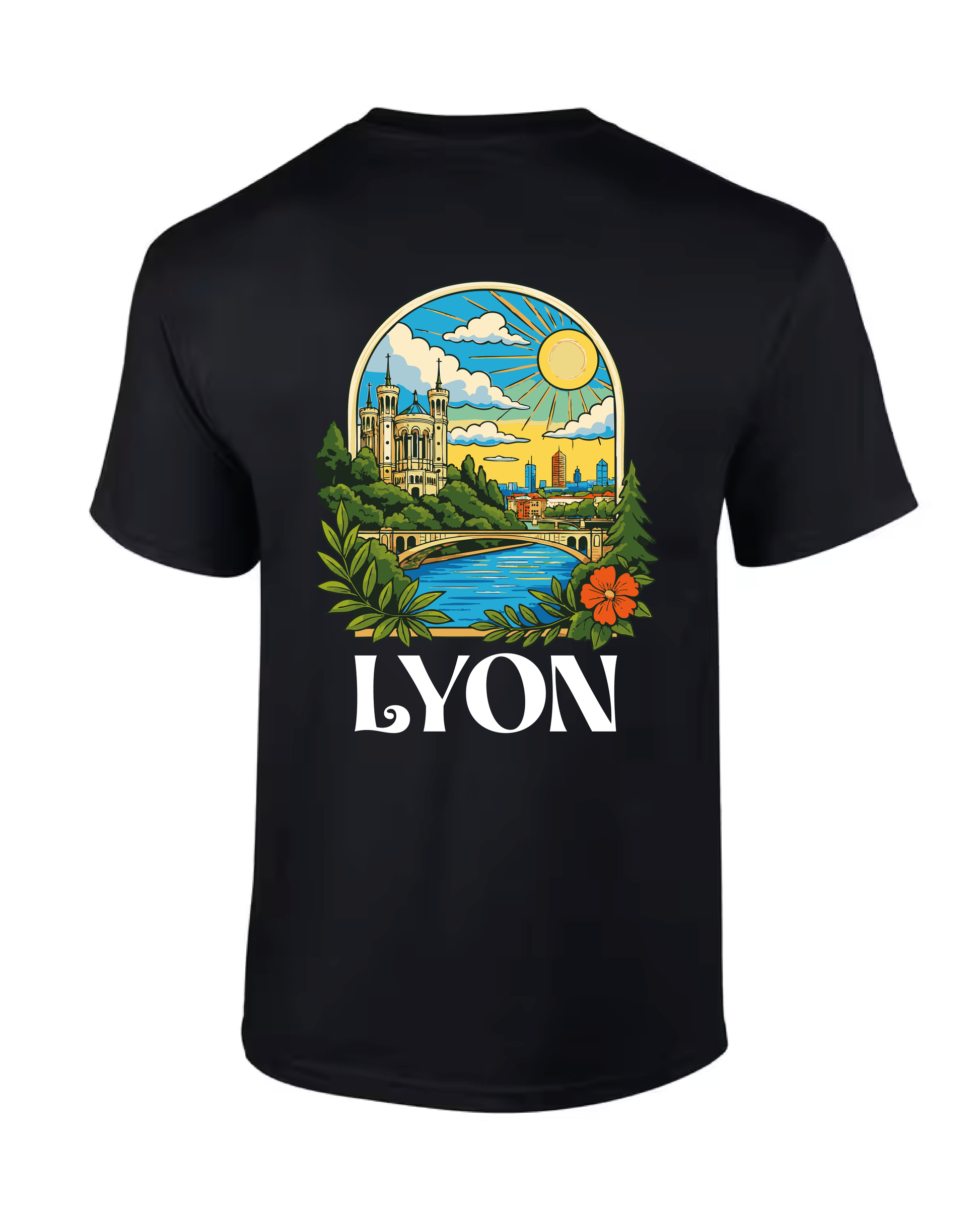 T-shirt Summer Noir Gone & Fier marque streetwear lyonnaise